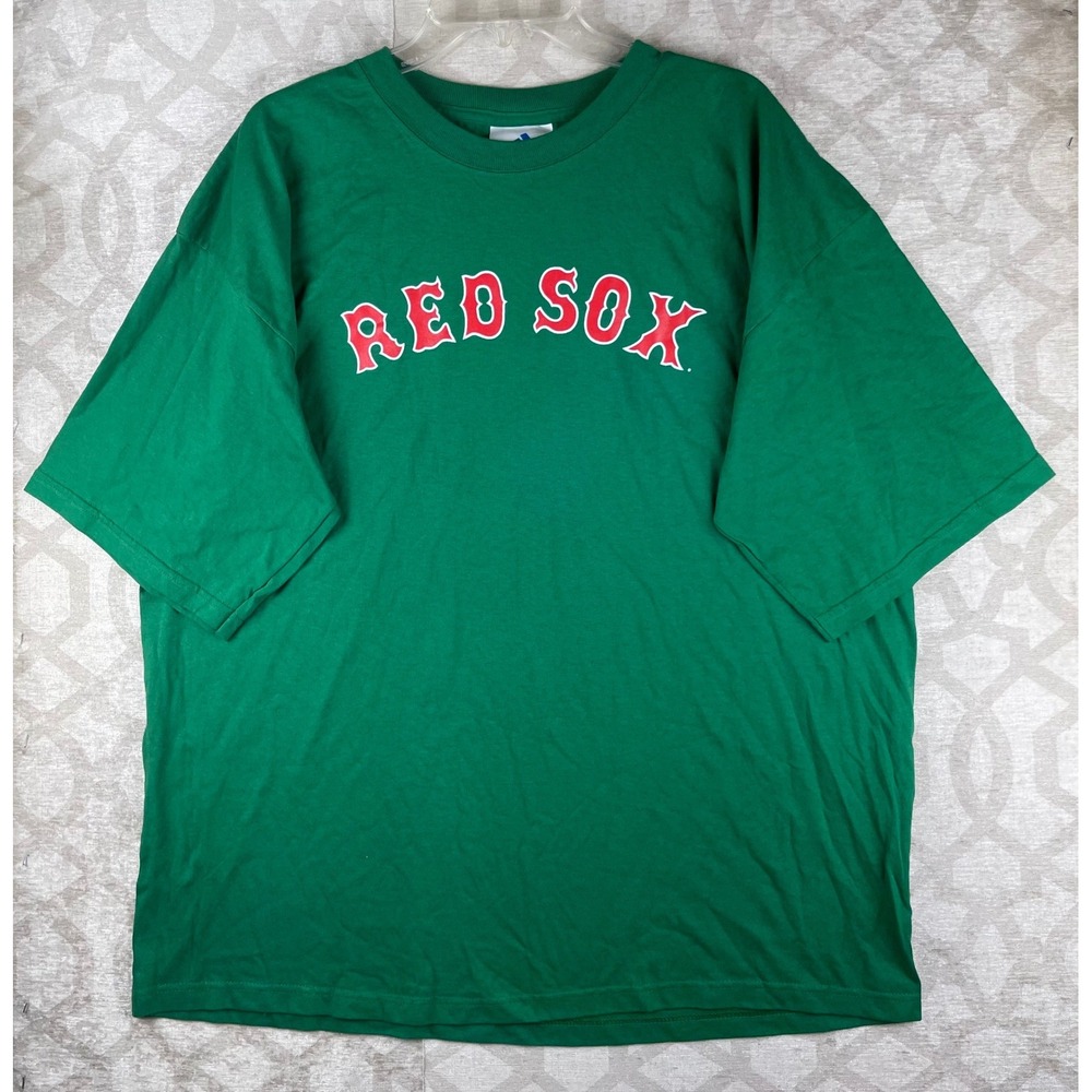 Adidas Boston Red Sox Mens XL Green St Patricks Day T-Shirt Cotton 2002 MLB